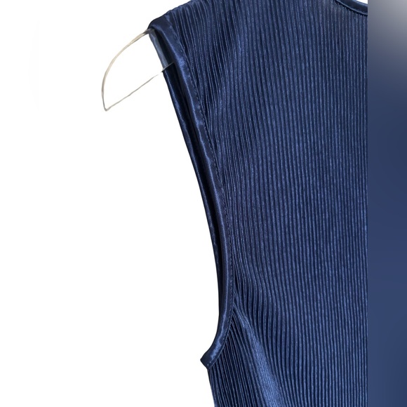 Pleione Navy Pleated Top - Picture 3 of 7